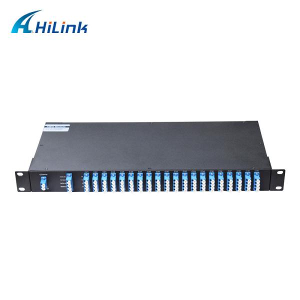 Flat Top DWDM Multiplexer 1310nm OSC Port Monitor Port 1U Rack Mount 100GHz