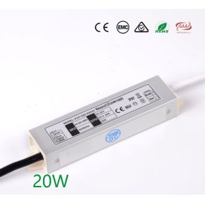 20W Lightweight Waterproof Electronic LED Driver Power Supply 132x30x20mm