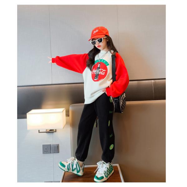 Leisure Childrens Spring Clothes Sweatpants Grey Thick Warm