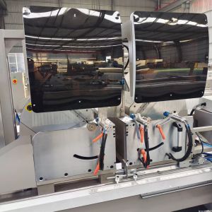 550 Saw Blade Aluminium UPVC window door Cutting Machine CNC Double Head Cutting