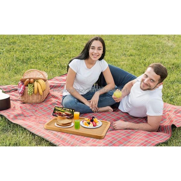 Countertop Serving Bamboo Platter Tray Plate Dish Rectangle