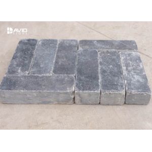 Custom Natural Limestone Tiles Brick with Honed / Chiselled Surface Treament