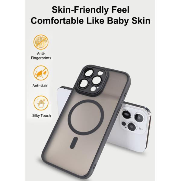 Skin-Friendly Magnetic Magsafe Phone Case Full Camera Protection Shockproof