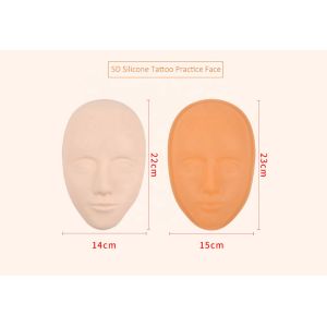 Yellow Soft Silicone Gel Face Practice Skin Plastic Hard Mold 3D Eyebrow Lip