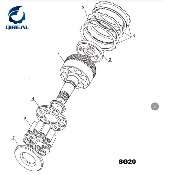 KMF40 KMF90 KMF230 Swing Motor Pump Parts Excavator Spare Parts