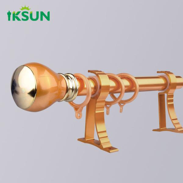 28mm Double Metal Aluminum Curtain Poles Modern Fitting Room Decor Window