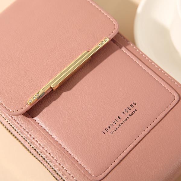 Mirror Touch Screen Mobile Phone Bag Wallet Card Case Female Shoulder Bag