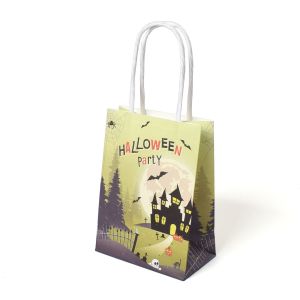 Custom Printed Halloween Kraft Paper Food Bags 10x12in Recycled