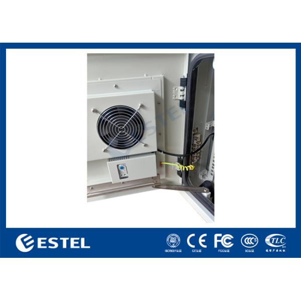 19 Inch 9U Internal Dimension Outdoor Telecom Cabinet With Two AC220V 50Hz Fans ET6060500A-9U