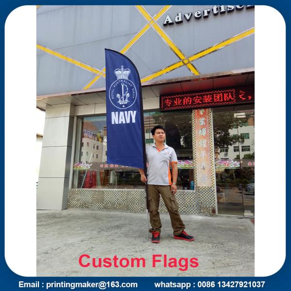 Buy Outdoor Custom Blade Feather Flags With Ground Spike at wholesale prices