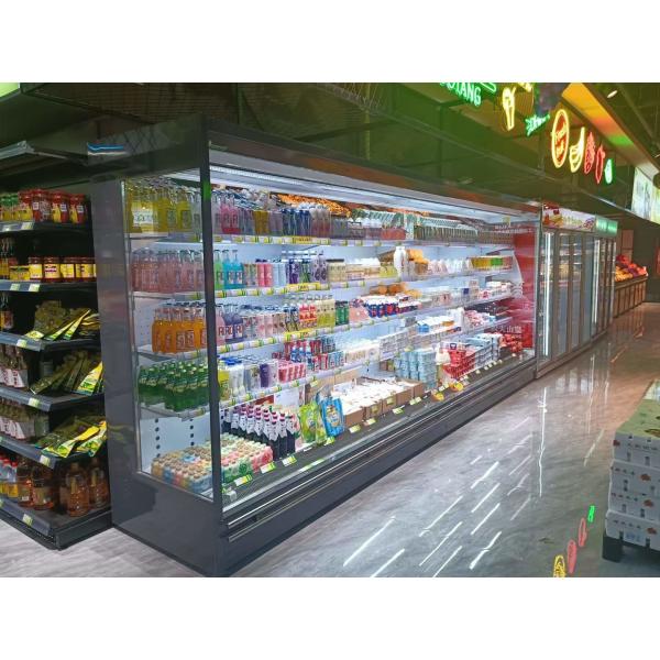 Multideck Open Chiller Refrigerated Shelves Multideck Cabinets With Curtain