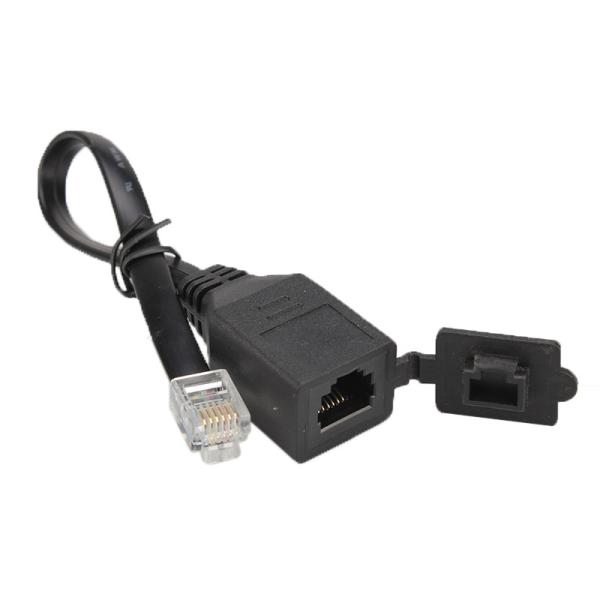 Buy Male To Female RJ11 Telephone Extension Cable With Dust Cover at wholesale prices