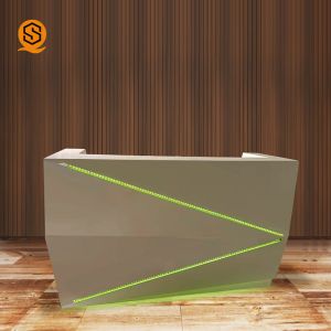 Salon Corians Reception Counter Desk Joints Invisible NFS Seamless Spa