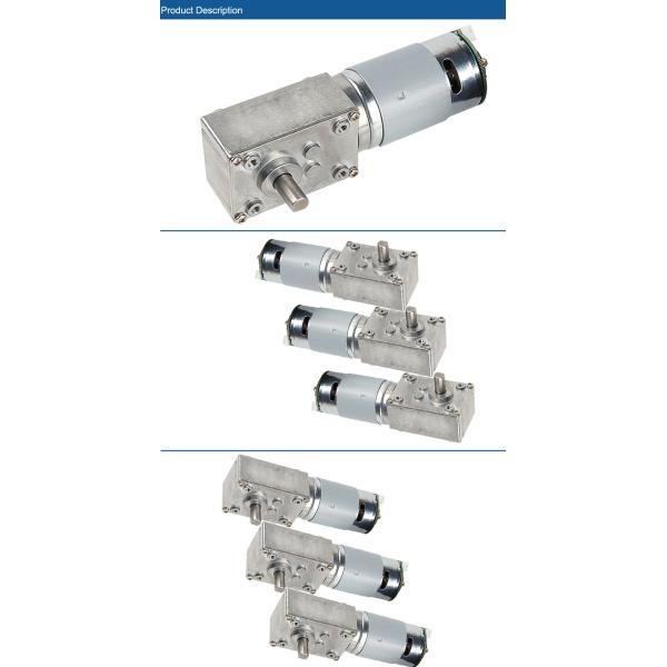 Hofon 40mm encoder brushed reductor motor 12v 24V DC micro Worm Gear Motor with Self-locking gearbox
