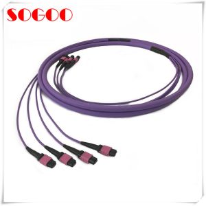 MPO/MTP To 12XLC Breakout 40GbE OM3 Fiber Patch Cord