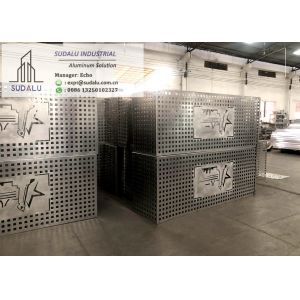SUDALU Customized Sizes Aluminum Panel CNC Curvel Cut Air Condition Decorative Panel Aluminum Perforated Panel