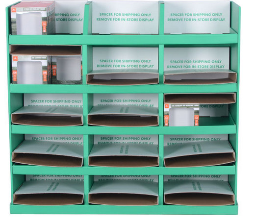 Buy Economical BE Flute Racking Cardboard Candy Display Matt Glossy at wholesale prices