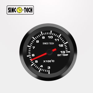 China 638 Sensor White Dash SINCOTECH Exhaust Gas Temperature Gauge on sale