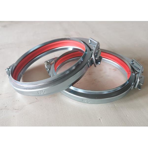 Buy 125mm Galvanized Pipe Repair Clamp Air Duct Quick Release Hose With Rubber at wholesale prices
