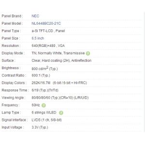 LCD Panel Types NL6448BC20-21C,NL6448BC20-20,NL6448BC20-21D, NEC 6.5 inch