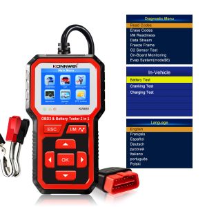 EGR System EFB AGM KONNWEI Battery Analyzer OBD2 Diagnosing