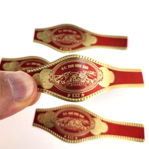 Quality Custom Printed Cigar Label Bands Embossed Logo Cigar Band Ring for sale