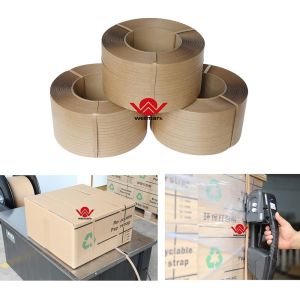 Environmental Recyclable Degradable Paper Strap 9mm 12mm 15mm Strapping Paper