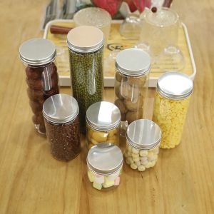 Customized Pressure Sensitive Sealing Plastic Jar Containers with 65mm Diameter