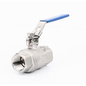 2PC Threaded Manual Ball Valve Stainless Steel Bidirectional Flow Direction