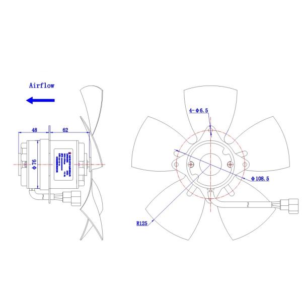 Aluminum Fan Blades DC Bus Air Conditioning Parts 24 Volts With Free Samples