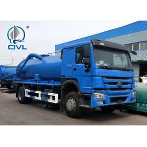 Sinotruk 4x2 8000 Liters Yellow Color Sewage Suction Truck Italy Brand Vacuum