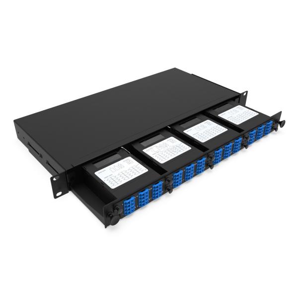 Rongbang RBTX-MP4PP02 1U 19" 4 Slots HD Modular Sliding Panel 48 SC 96 LC Interface for Data Center Enterprise Network
