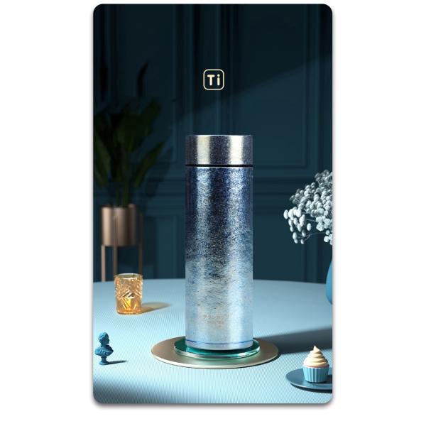 Factory Whole Sell Luxury Double Wall Astranaut Titanium Water Bottle, High Grade Pure Titaniun Insulated Vacuum Flask With Lid.
