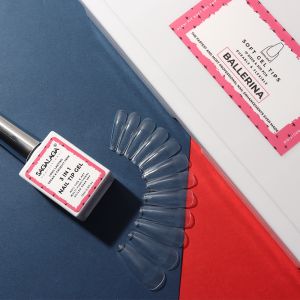 Pre-shaped Soft Gel Full Cover Nail Tips Short Almond for Acrylic Nails