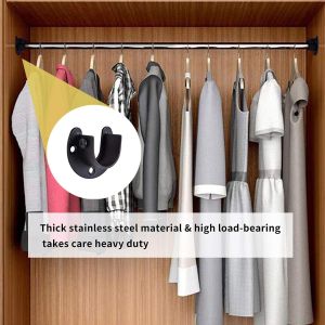 Wardrobe Hanger Fixed Support with Customized Stainless Steel Bracket