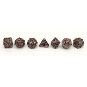 Nontoxic Handcrafted Metal Dice Set , Lightweight Dice Sharp Edges