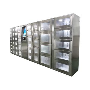 Stainless Steel Vending Locker Machine Eggs Vegetables Auto Dispensing System