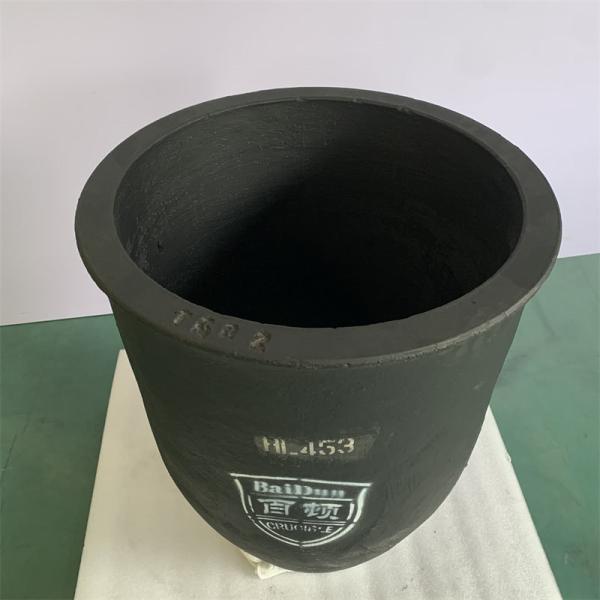 Round Black Metal Melting Crucible Graphite Silicon Carbide Conventional
