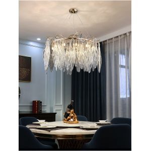 Modern Led Chandelier For Living Dining Room Creative Glass farmhouse light(WH