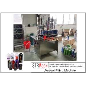 20 - 450ml Semi Automatic Gas Aerosol Filling Machine For Spray Paint Manual