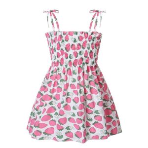 Printing Kids Beach Dress Summer Children'S Clothing Sleeveless