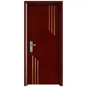 Waterproof Customized Wooden Plywood Room Door PVC WPC Internal