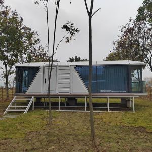 Eco Friendly Prefab Capsule House With Solar Panels Sustainable Container