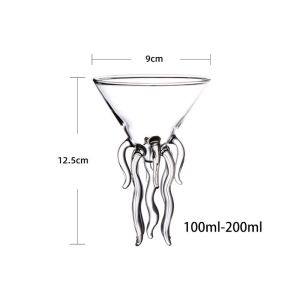 Clear 200ml Creative Jellyfish Shaped Cocktail Goblets