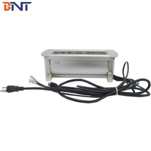 110V US power hand overturn conference table socket box with receptacle outlet