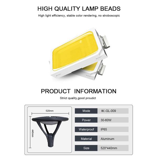 Waterproof Solar Lights Aluminum LED Outdoor Garden Lights 2700K 6500K CRI70