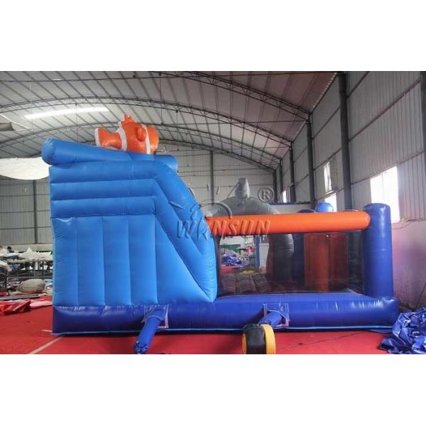 Submarine Shark Trampoline Commercial Grade Bounce House 6 X 6m Size