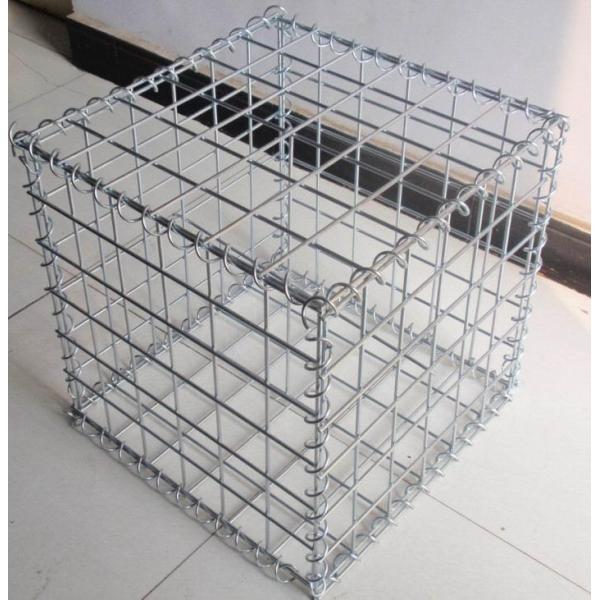 Galvanized Welded Gabion Box , Retaining Wall Stone Cage Gabion Basket