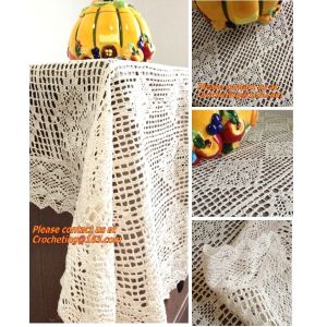 Crocheted Applepine flower Table cloth, table cover, handmade crochet, blanket,