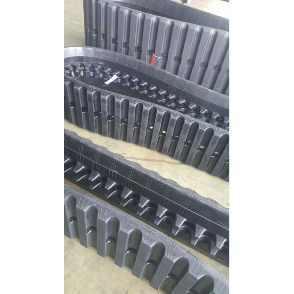 Black Color 74 Link Dumper Rubber Tracks For Yanmar C50R / Takeuchi TCR50
